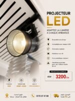 Projecteur LED sur Rail COB 45W Professionnel – Compatible GU10 – Image 5