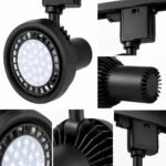 Projecteur LED Complet sur Rail Professionnel 35W / 45W – Noir – Image 4