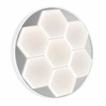 Plafonnier LED Rond Hexagonal 50 cm – Blanc – Image 3