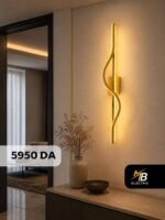 Applique Murale LED Ondulée Verticale Doré Champagne – Image 5