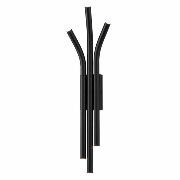 Applique Murale LED Moderne à Trois Lignes – Noir Mat