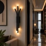 Applique Murale LED Moderne à Trois Lignes – Noir Mat – Image 2