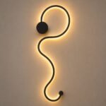 Applique Murale LED Design Artistique – Noir Mat – Image 3