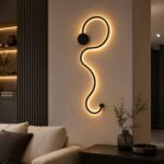 Applique Murale LED Design Artistique – Noir Mat – Image 2