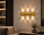 Applique Murale LED Décorative Dorée à Double Faisceau – Image 2