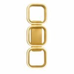 Applique Murale LED Triple Carré Doré Champagne