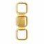 Applique Murale LED Triple Carré Doré Champagne