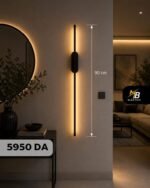 Applique Murale LED Linéaire Verticale 90 cm – Noir Mat – Image 5