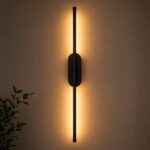 Applique Murale LED Linéaire Verticale 90 cm – Noir Mat – Image 3