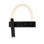 Applique Murale LED Noire avec Spot de Lecture
