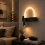 Applique Murale LED Noire avec Spot de Lecture – Image 2
