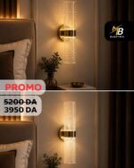 Applique Murale LED Cylindrique Dorée en Cristal Acrylique – Image 5