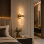 Applique Murale LED Cylindrique Dorée en Cristal Acrylique – Image 2