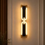 Applique Murale LED Design Maillon Dorée et Noire – Image 2