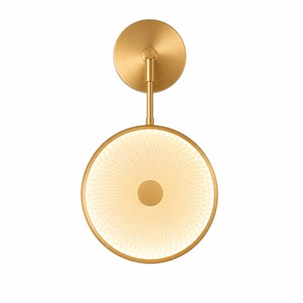 Applique Murale LED Ronde Dorée