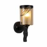 Applique Murale Vintage en Verre Noir