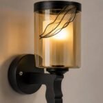 Applique Murale Vintage en Verre Noir – Image 4