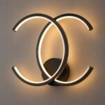 Applique Murale LED Anneaux Entrelacés Noire – Image 4