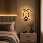 Applique Murale LED Anneaux Entrelacés Noire – Image 3