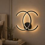 Applique Murale LED Anneaux Entrelacés Noire – Image 2