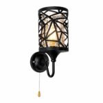 Applique Murale Vintage Cage Noire