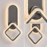 Applique Murale LED Géométrique Gris – Image 4