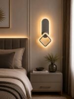 Applique Murale LED Géométrique Gris – Image 2