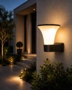 Applique Extérieure LED Tulipe Noire – Image 2
