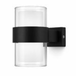 Applique Extérieure LED Cylindrique Noire