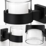 Applique Extérieure LED Cylindrique Noire – Image 5