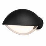 Applique Extérieure LED Demi-Lune Noire