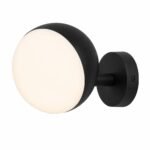 Applique Extérieure LED Demi-Lune Noire