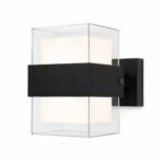 Applique Extérieure LED Cubique Noire