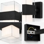 Applique Extérieure LED Cubique Noire – Image 3