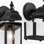 Applique Extérieure Style Lanterne Noire – Image 3