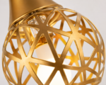 Lustre Suspendu Fer Forgé Doré – Design Moderne et Élégant – Image 2