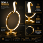 Lampe de Table LED – Design Anneau Élégant – Image 3