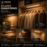 Applique LED Rechargeable 40 cm avec Détecteur de Mouvement – Image 5