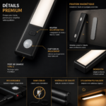 Applique LED Rechargeable 40 cm avec Détecteur de Mouvement – Image 2