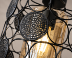 Lustre Fer Forgé Noir – Design Circulaire Décoratif – Image 2