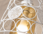 Lustre Fer Forgé Blanc – Design Circulaire et Floral – Image 2