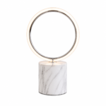 Veilleuse LED Anneau – Base Effet Marbre Blanc