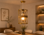 Lustre Fer Forgé Doré – Image 4