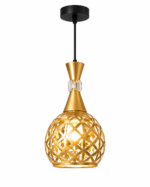 Lustre Suspendu Fer Forgé Doré – Design Moderne et Élégant