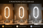 Veilleuse LED Décorative Ovale en Cristal et Finition Chromée – Image 4