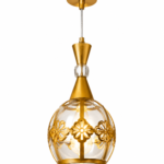 Lustre Fer Forgé Doré – Design Floral