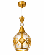 Lustre Fer Forgé Doré – Design Floral