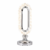 Veilleuse LED Décorative Ovale en Cristal et Finition Chromée