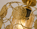 Lustre Fer Forgé Doré – Design Médaillons – Image 2