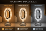 Veilleuse LED Ovale Ornementée – Base Argentée – Image 4
